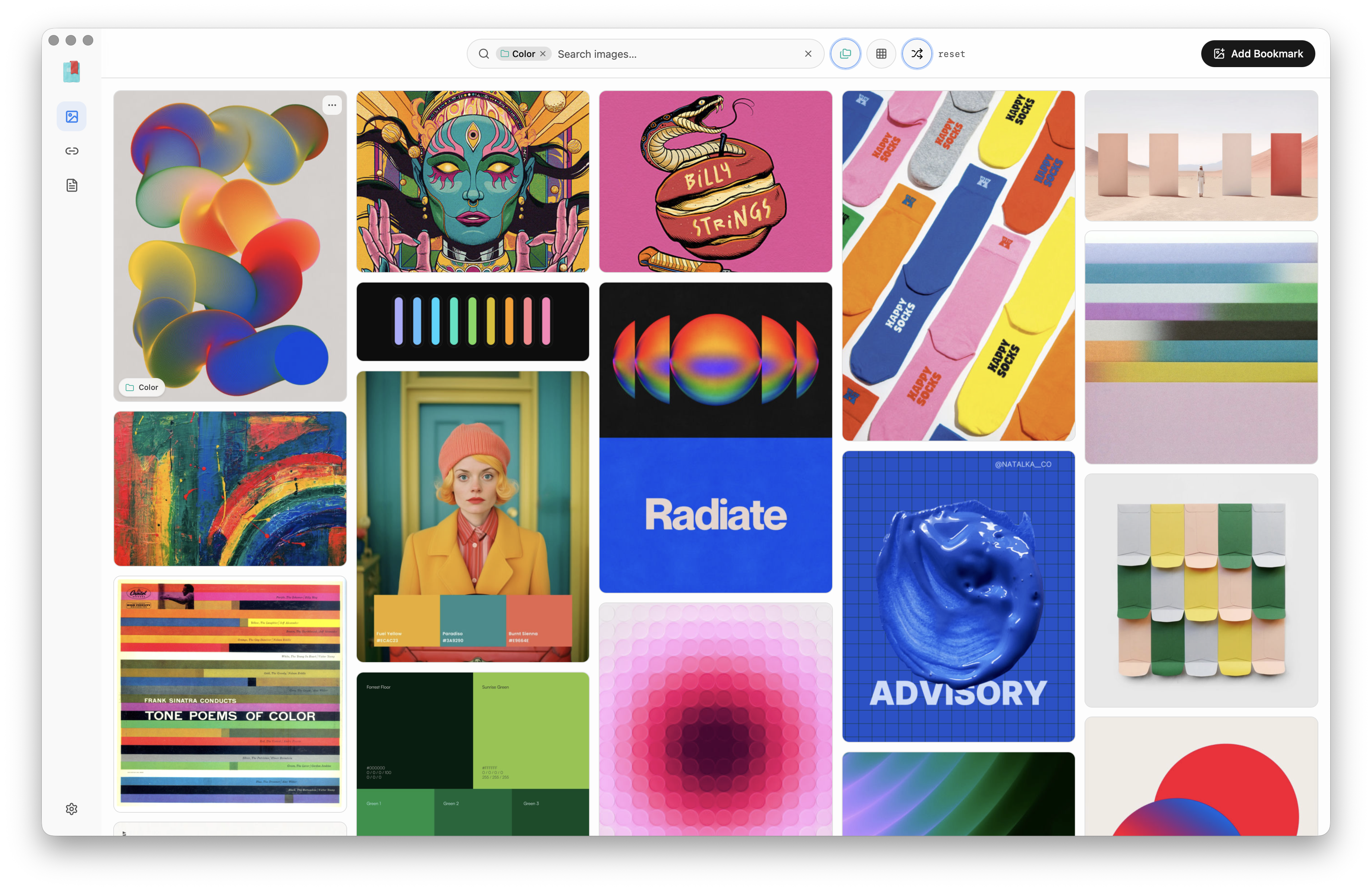 Bookmarker — a library of links, images and PDFs